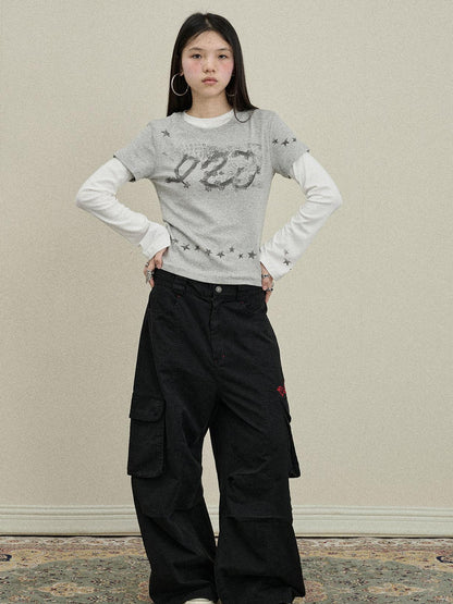 Update Achihara Loose Fit Denim Overalls 2025 Autumn New Drop Leg Trousers