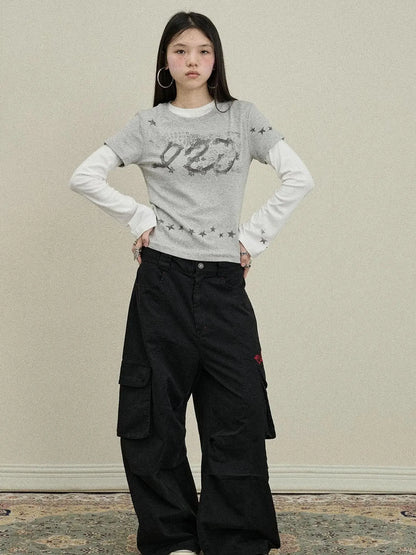 Loose Fit Denim Overalls 2025 Autumn New Drop Leg Trousers