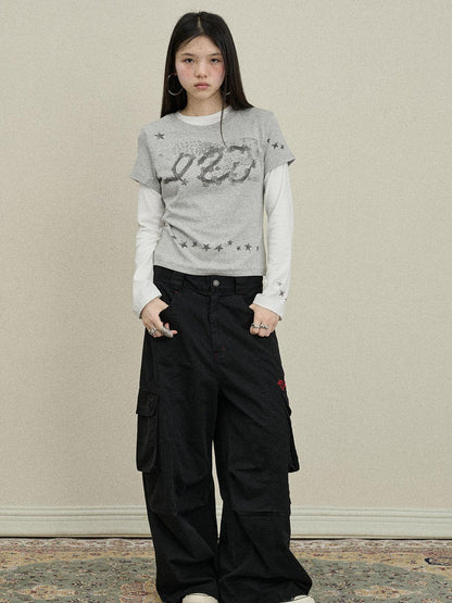 Update Achihara Loose Fit Denim Overalls 2025 Autumn New Drop Leg Trousers