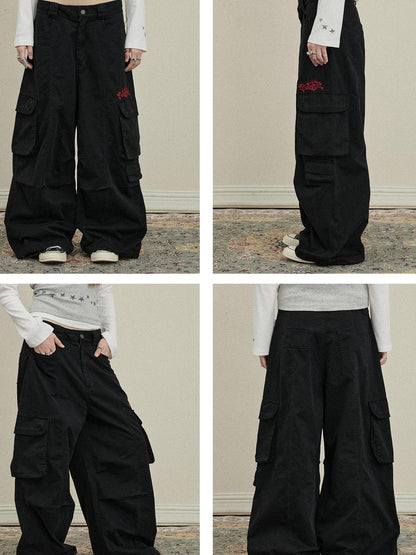 Update Achihara Loose Fit Denim Overalls 2025 Autumn New Drop Leg Trousers