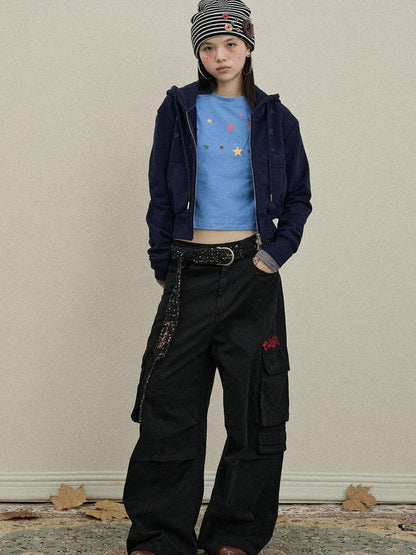 Update Achihara Loose Fit Denim Overalls 2025 Autumn New Drop Leg Trousers
