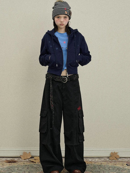 Loose Fit Denim Overalls 2025 Autumn New Drop Leg Trousers