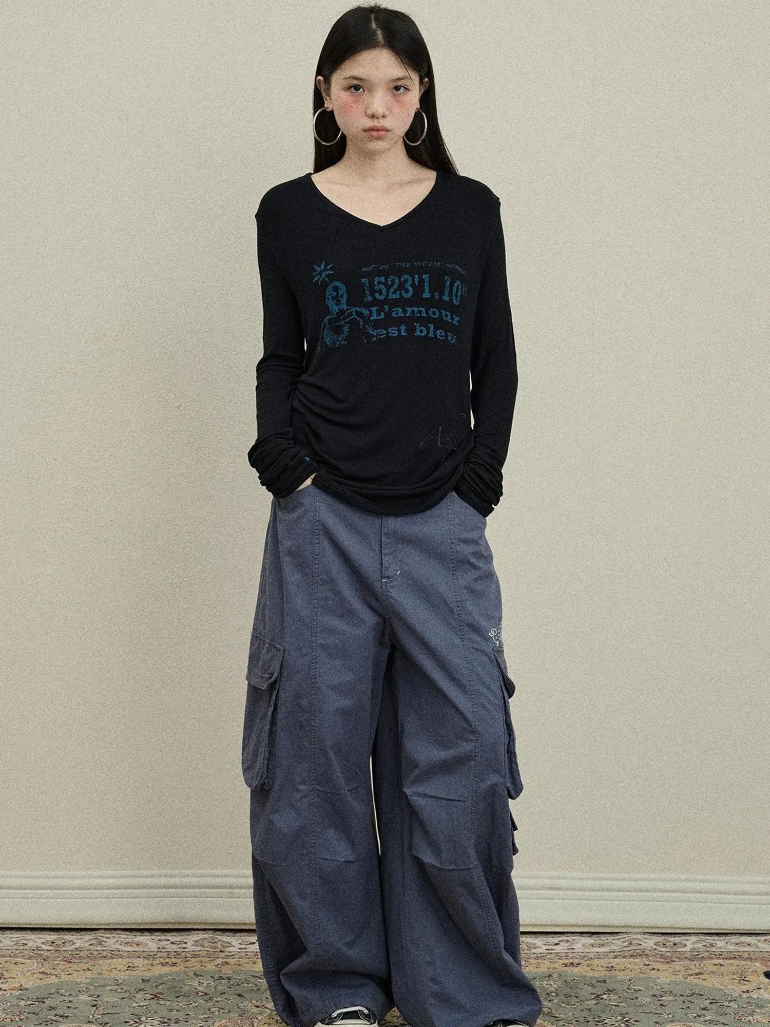 Loose Fit Denim Overalls 2025 Autumn New Drop Leg Trousers