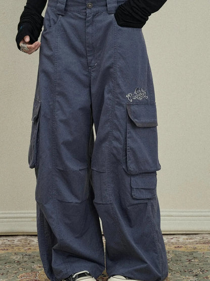 Loose Fit Denim Overalls 2025 Autumn New Drop Leg Trousers