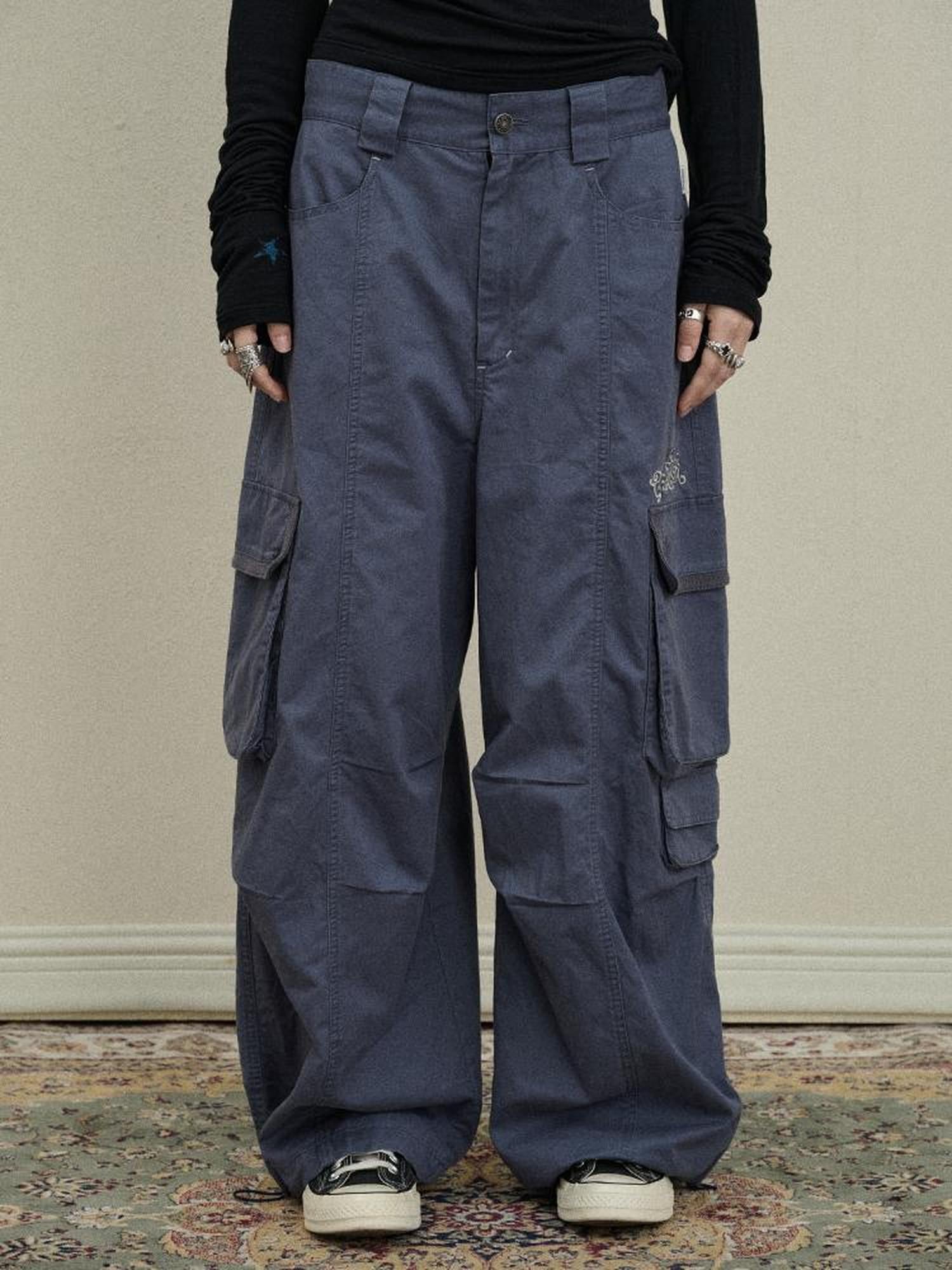Update Achihara Loose Fit Denim Overalls 2025 Autumn New Drop Leg Trousers