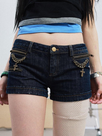 Achihara Lukasi Super Low-Rise Denim Hot Shorts