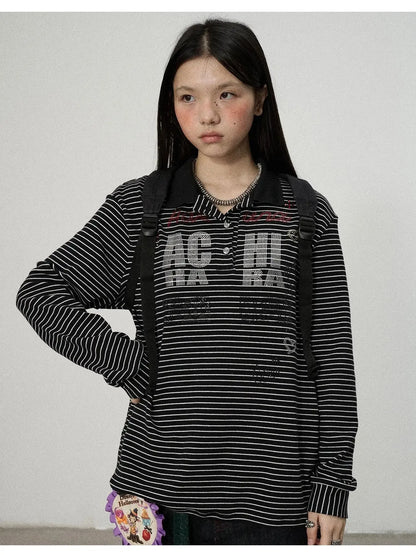Matata 2.0 Stripe Polo Shirt Relaxed Fit Cotton Blend