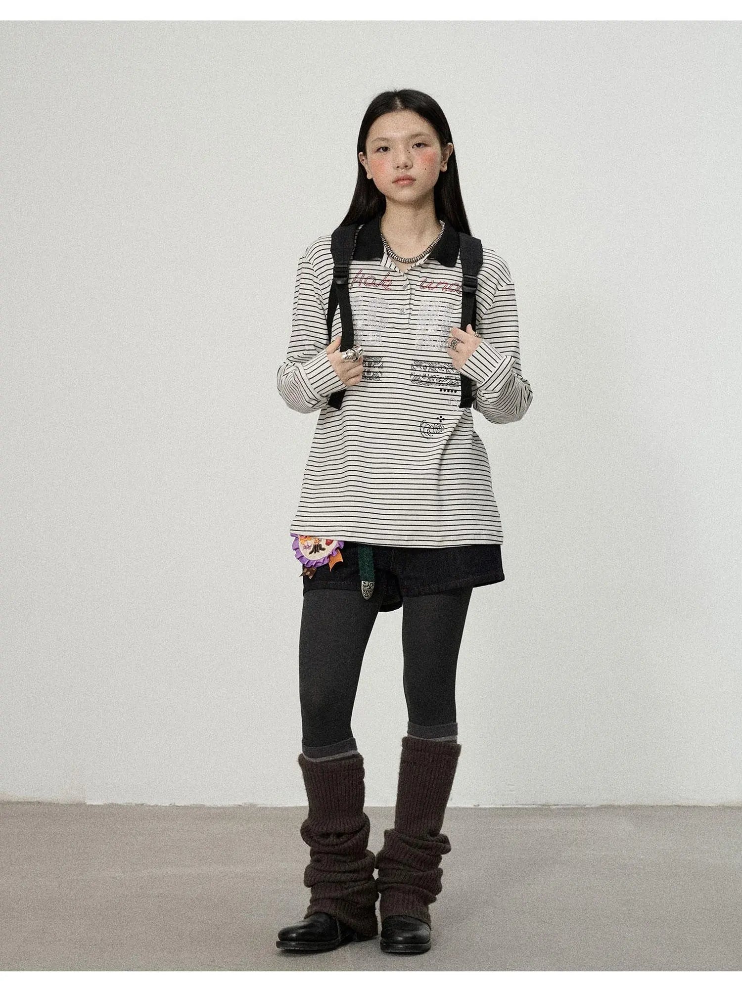 Matata 2.0 Stripe Polo Shirt Relaxed Fit Cotton Blend