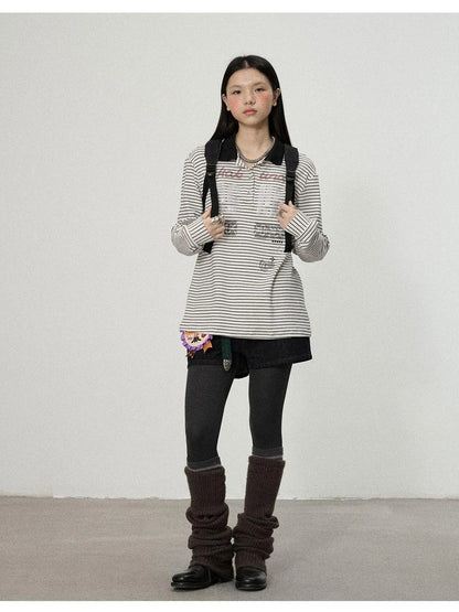 Matata 2.0 Stripe Polo Shirt Relaxed Fit Cotton Blend