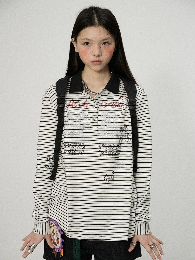 Achihara Matata 2.0 Stripe Polo Shirt Relaxed Fit Cotton Blend-5