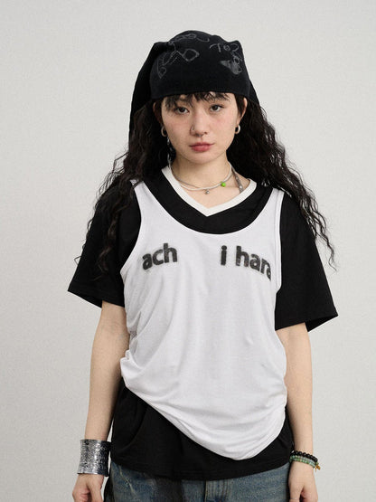 Achihara Melting Ice V-Neck Slip Top