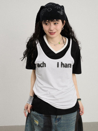Achihara Melting Ice V-Neck Slip Top