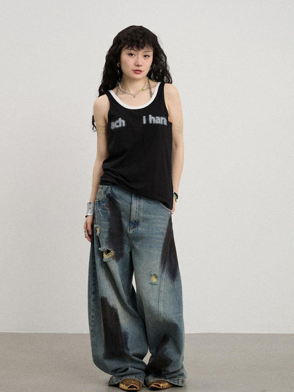 Achihara Melting Ice V-Neck Slip Top