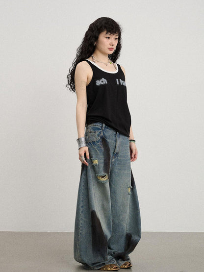 Achihara Melting Ice V-Neck Slip Top