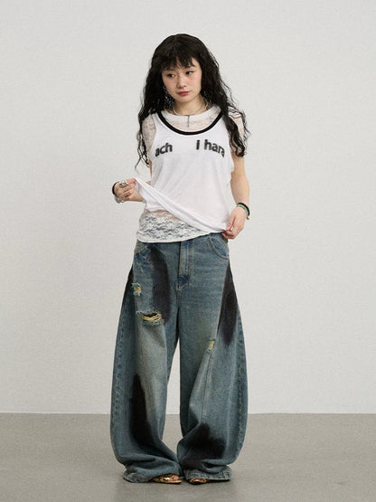 Achihara Melting Ice V-Neck Slip Top-2