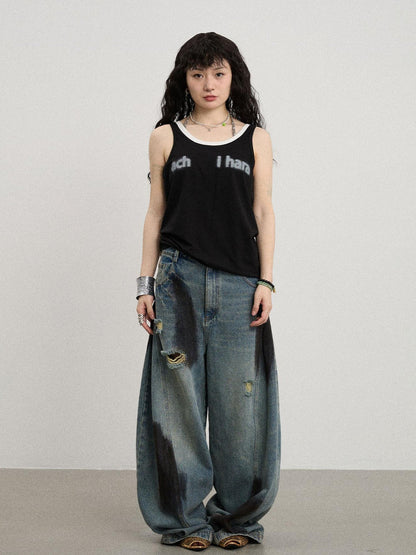 Achihara Melting Ice V-Neck Slip Top