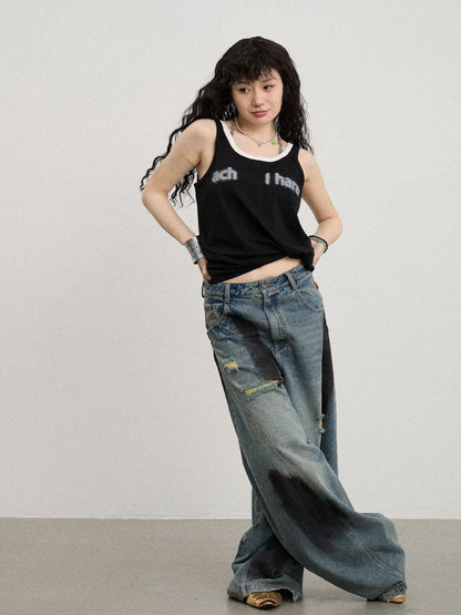 Achihara Melting Ice V-Neck Slip Top