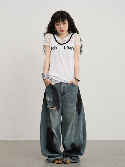 Achihara Melting Ice V-Neck Slip Top