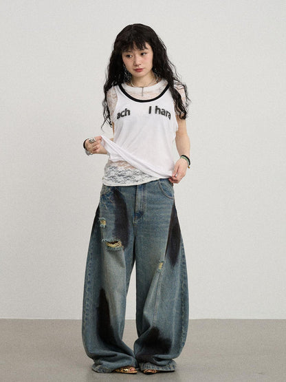 Achihara Melting Ice V-Neck Slip Top