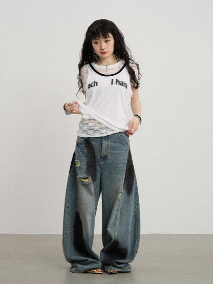 Achihara Melting Ice V-Neck Slip Top