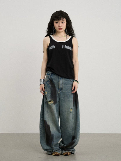 Achihara Melting Ice V-Neck Slip Top-4