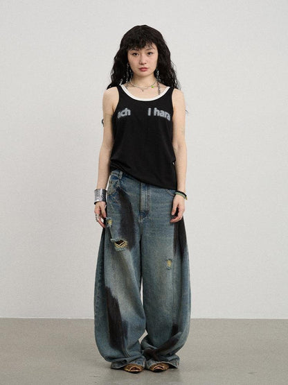 Achihara Melting Ice V-Neck Slip Top