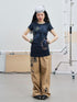 Achihara Meraki Universe T Shirt Dress V Neck Long Sleeve