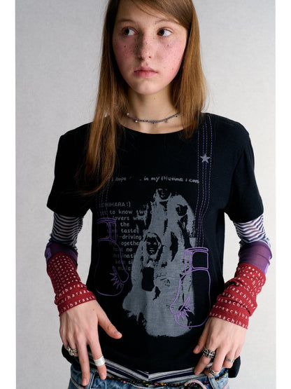 Achihara_Mesh_Layered_Print_Color_Block_Women&