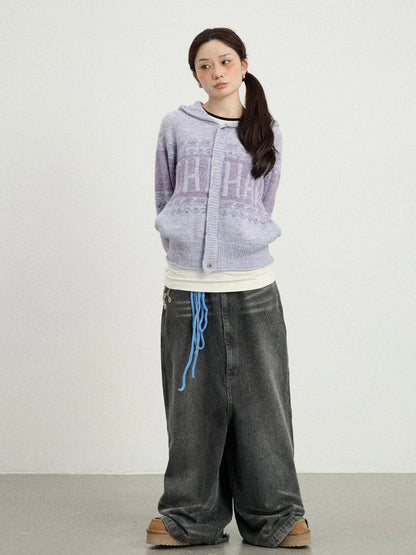 Milk Tea Hoodie Knit Sweater