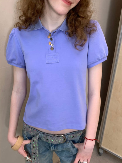 Achihara_Minimalist_Puff_Sleeve_Polo_Women&