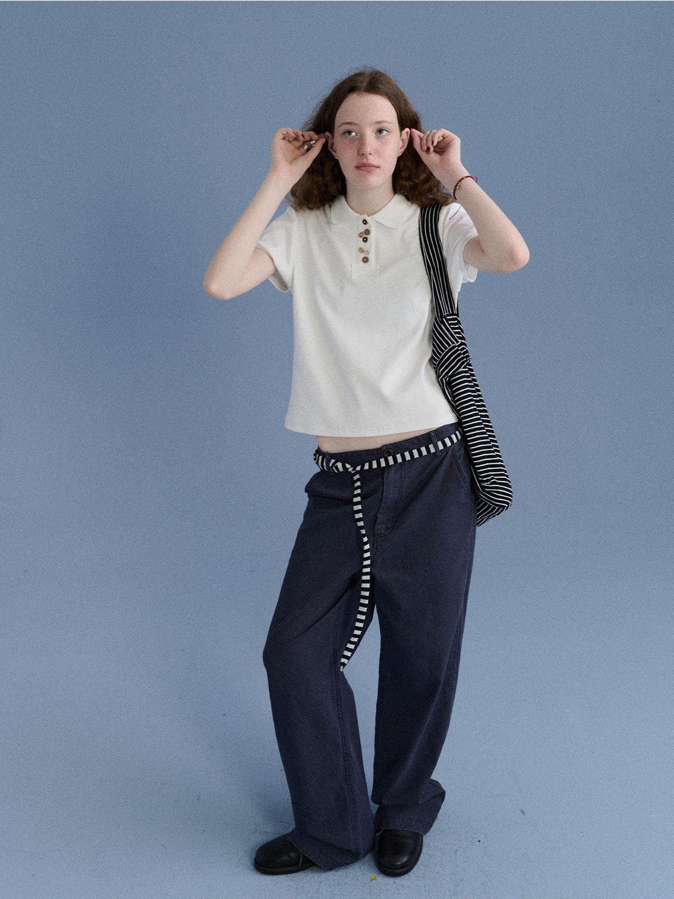 Achihara Minimalist Puff Sleeve Polo Women&