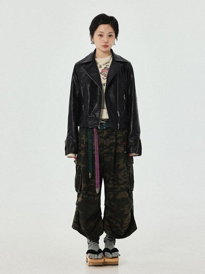 Achihara Minnie S Vintage Pu Leather Jacket