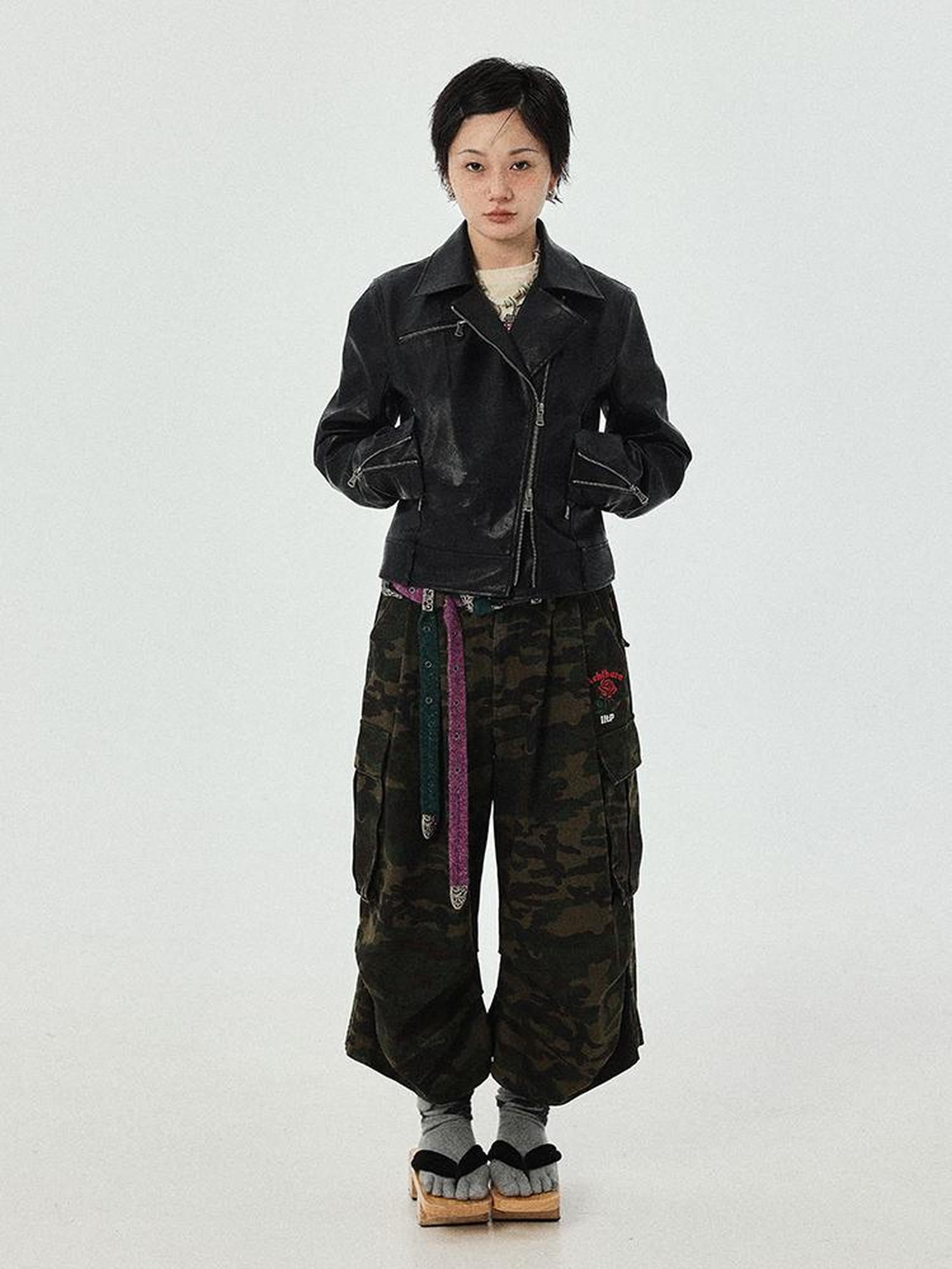 Achihara Minnie S Vintage Pu Leather Jacket