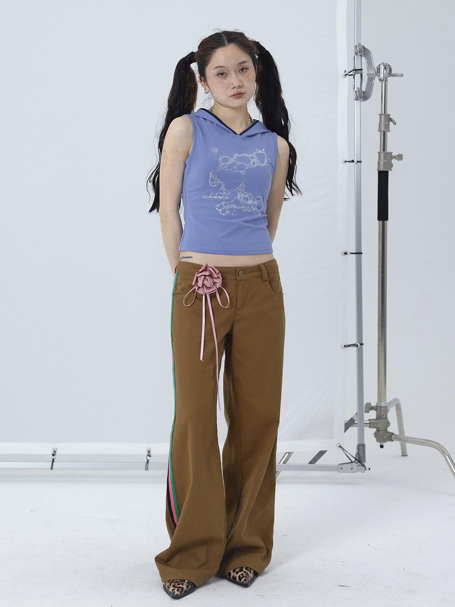 Achihara Missy Hilton Relaxed Wide Leg Trousers