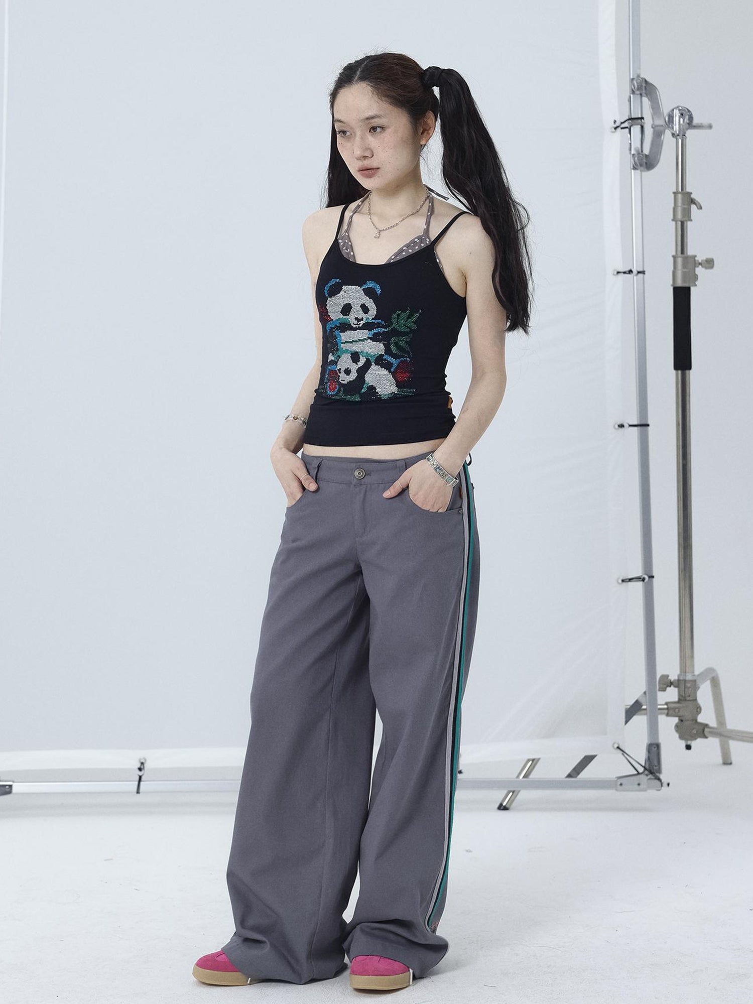 Achihara Missy Hilton Relaxed Wide Leg Trousers