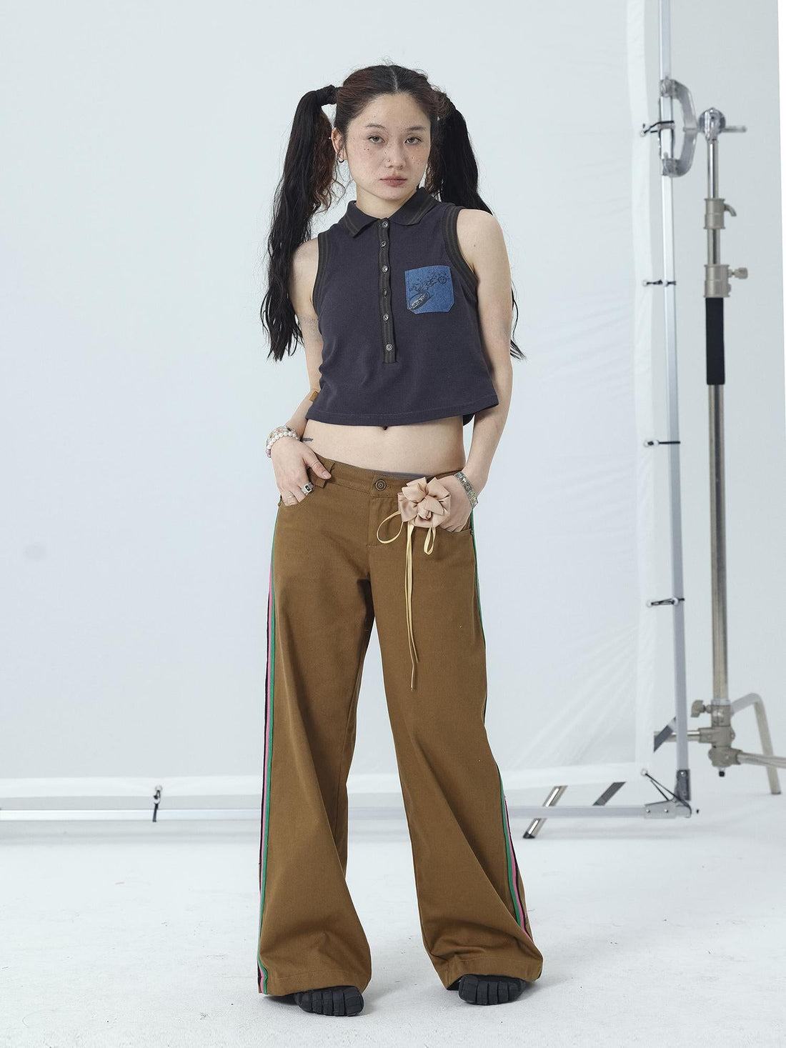 Achihara Missy Hilton Relaxed Wide Leg Trousers