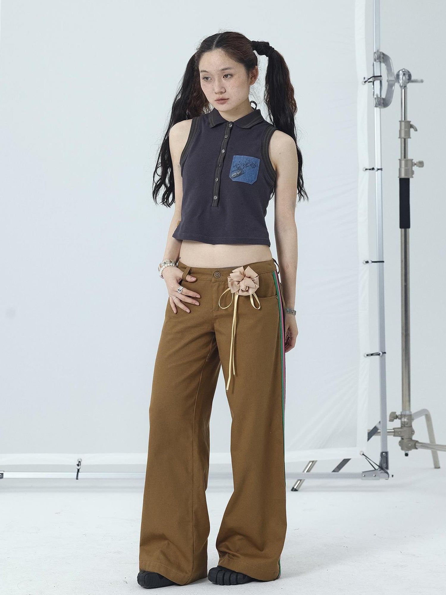 Achihara Missy Hilton Relaxed Wide Leg Trousers
