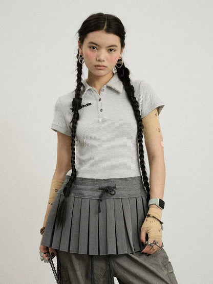 Nerd Skirt Pleated Polo Dress