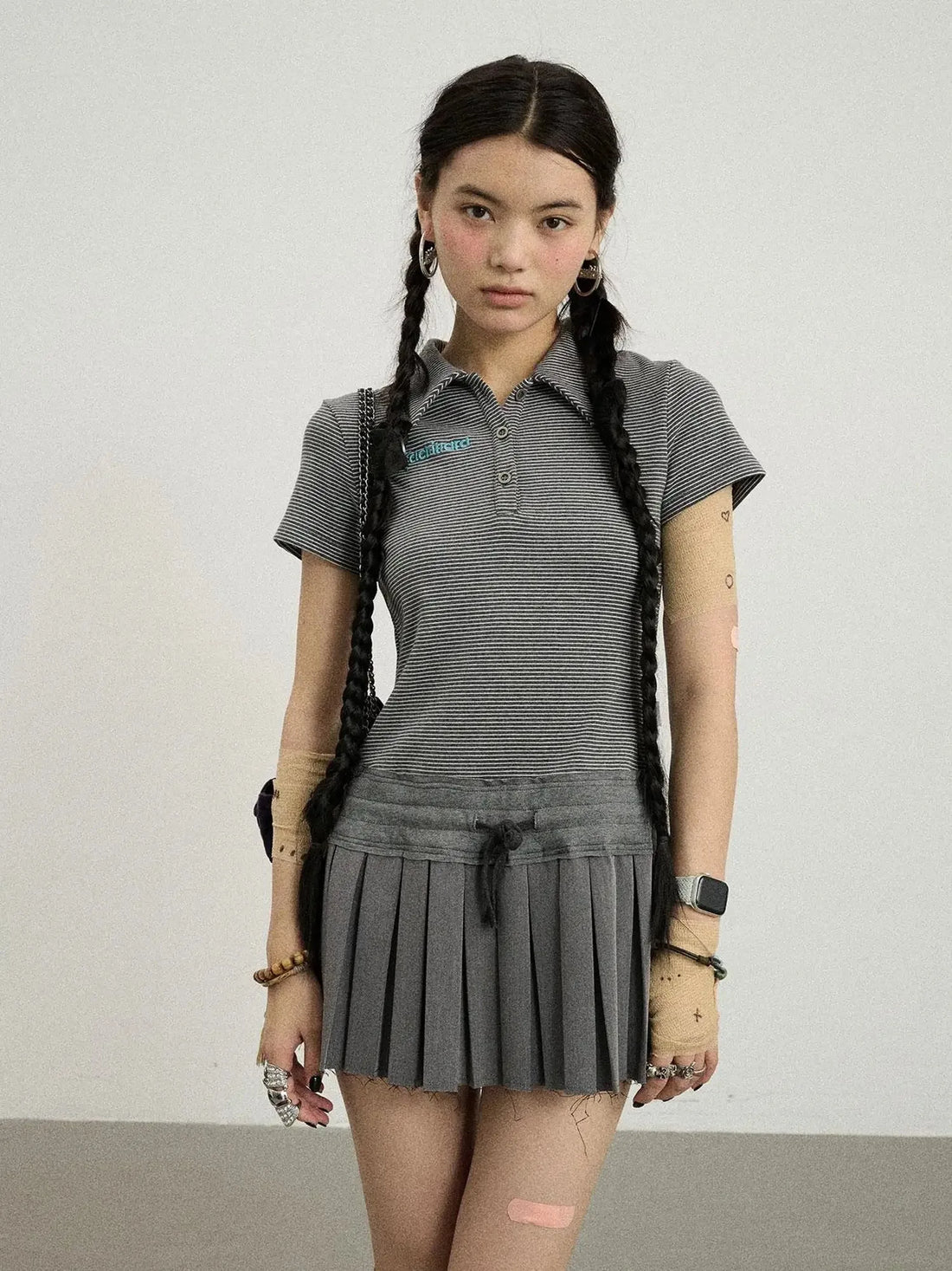 Nerd Skirt Pleated Polo Dress