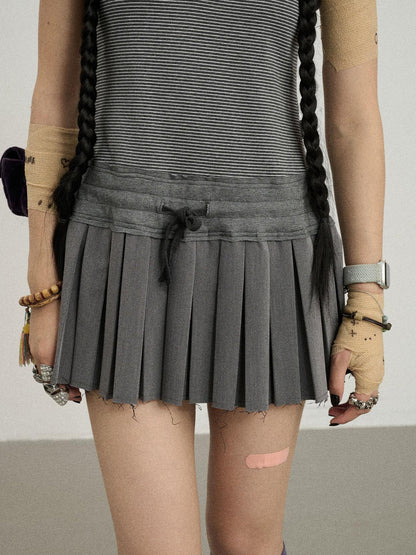 Achihara Nerd Skirt Pleated Polo Dress