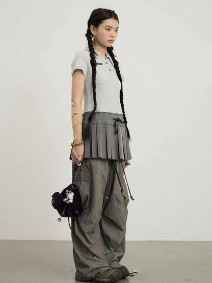 Nerd Skirt Pleated Polo Dress