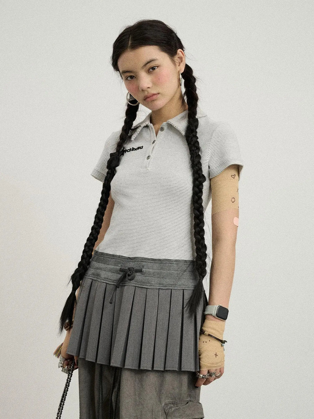 Nerd Skirt Pleated Polo Dress