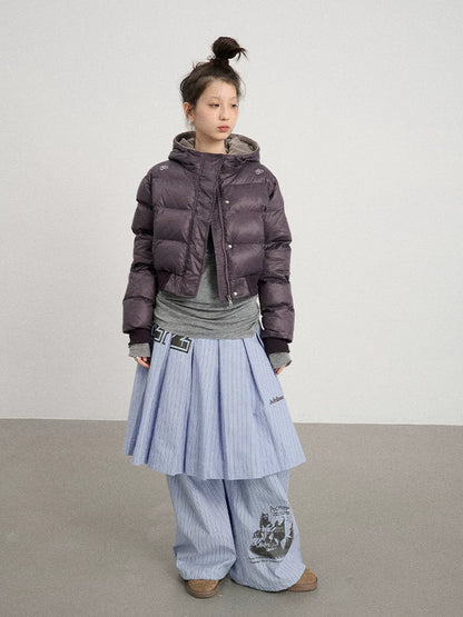 Achihara Om Embroidered Short Puffer Jacket-5