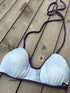 Achihara Ombre Blue Geometric Print Adjustable Tie Straps Women&