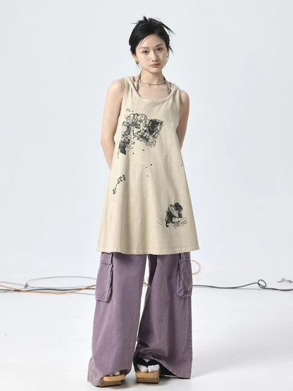 Oxidized Soap Flake A Line Hooded Sundress