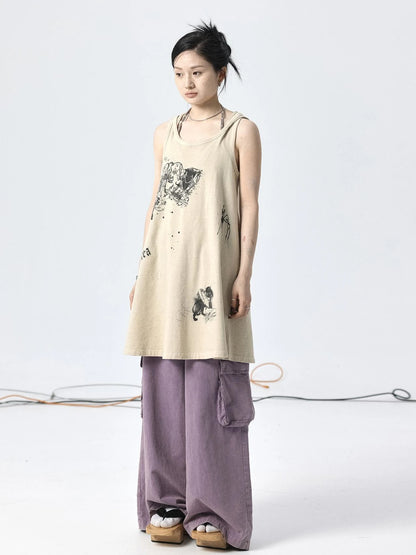 Oxidized Soap Flake A Line Hooded Sundress