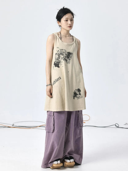 Oxidized Soap Flake A Line Hooded Sundress