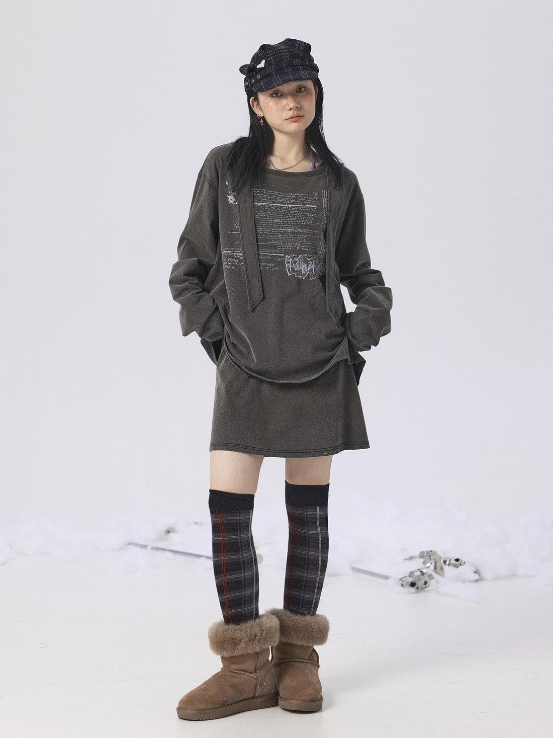 Achihara Oxidized Soap Slice 2.0 Long-Sleeve Hoodie Dress Set