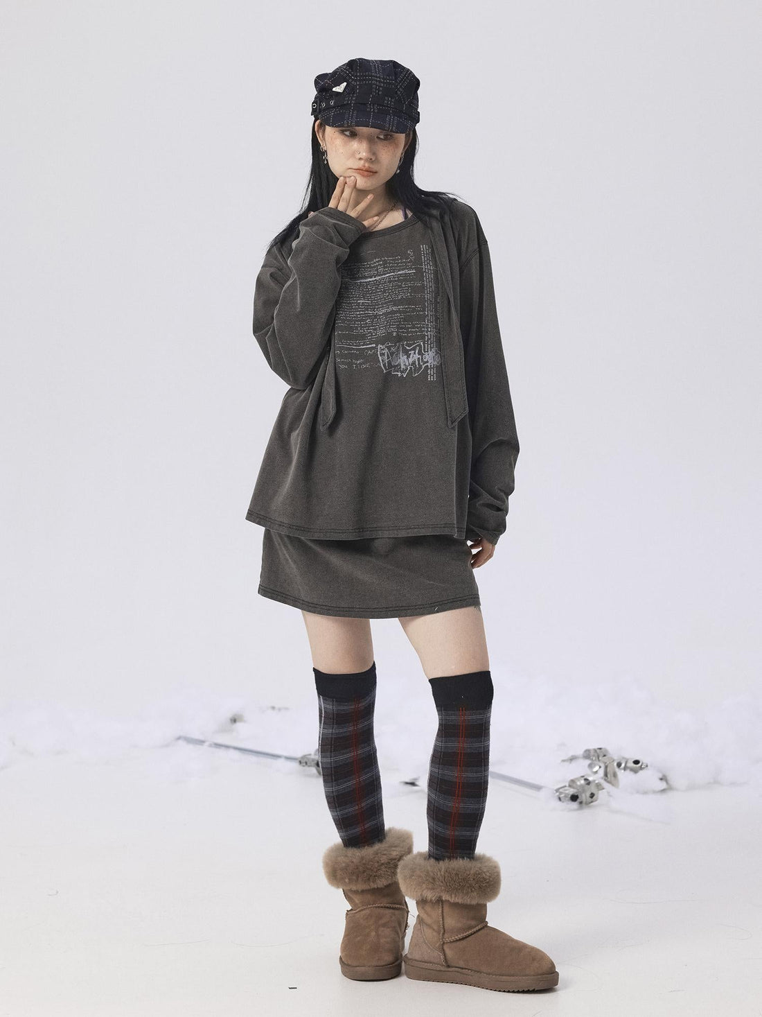 Achihara Oxidized Soap Slice 2.0 Long-Sleeve Hoodie Dress Set