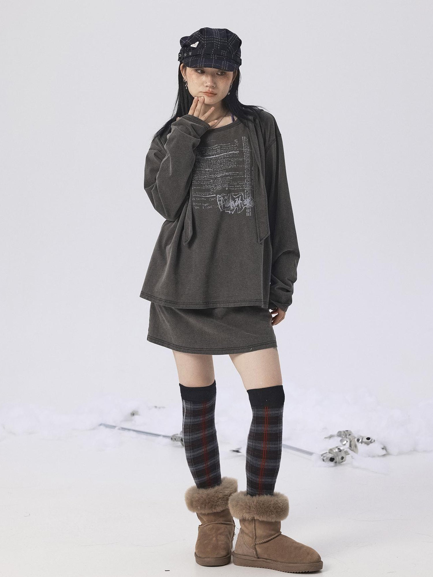 Achihara Oxidized Soap Slice 2.0 Long-Sleeve Hoodie Dress Set